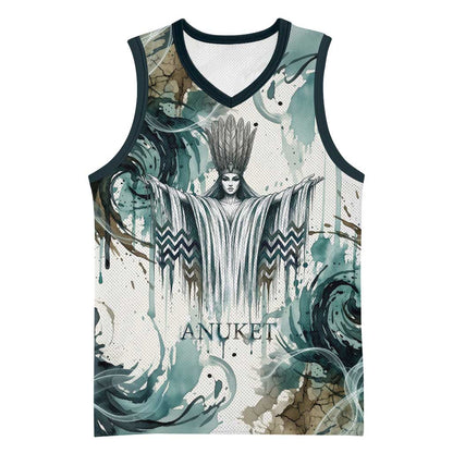Anuket Egyptian Basketball Jersey Goddess of the Nile Flowing Water Gazelle Spirit The Embracer