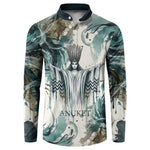 Anuket Egyptian Button Sweatshirt Goddess of the Nile Flowing Water Gazelle Spirit The Embracer