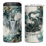 Anuket Egyptian 4 in 1 Can Cooler Tumbler Goddess of the Nile Flowing Water Gazelle Spirit The Embracer