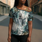 Anuket Egyptian Cross Shoulder Shirt Goddess of the Nile Flowing Water Gazelle Spirit The Embracer