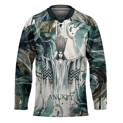 Anuket Egyptian Hockey Jersey Goddess of the Nile Flowing Water Gazelle Spirit The Embracer