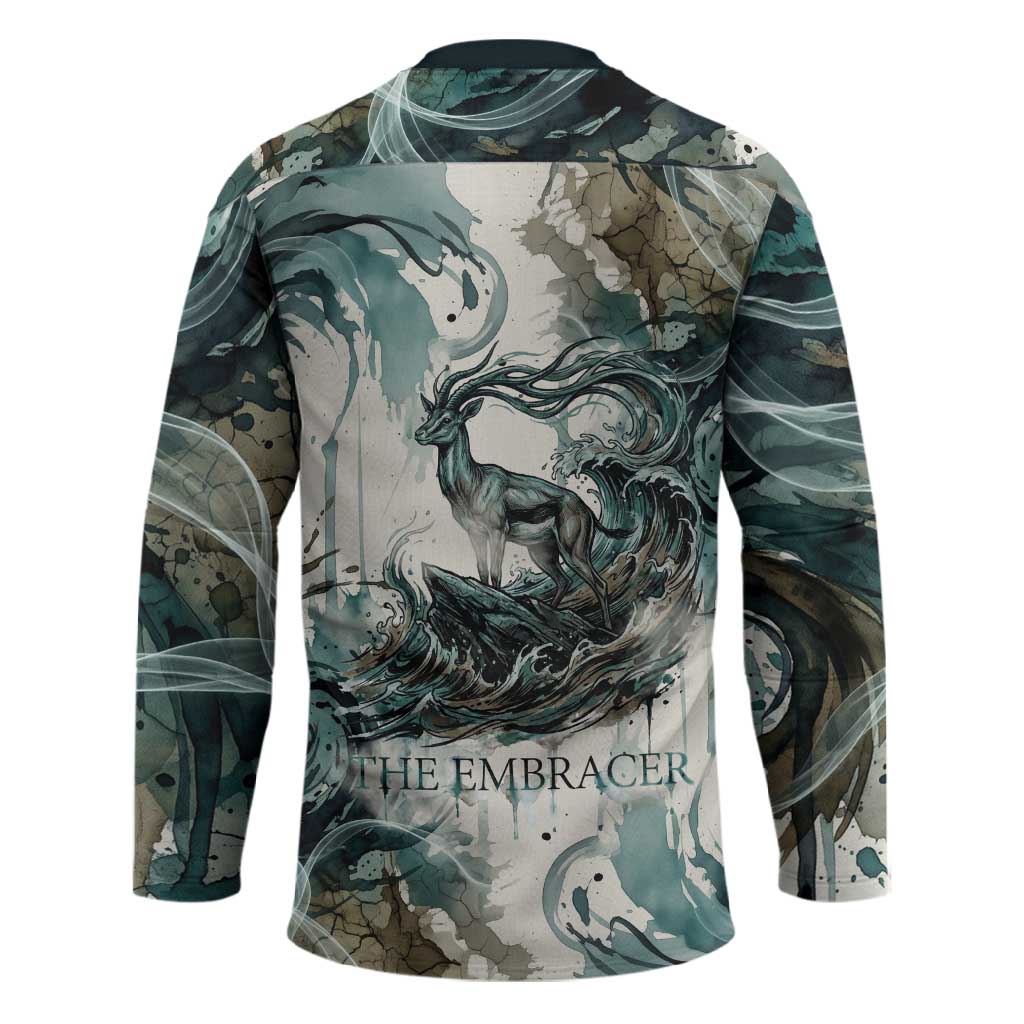 Anuket Egyptian Hockey Jersey Goddess of the Nile Flowing Water Gazelle Spirit The Embracer