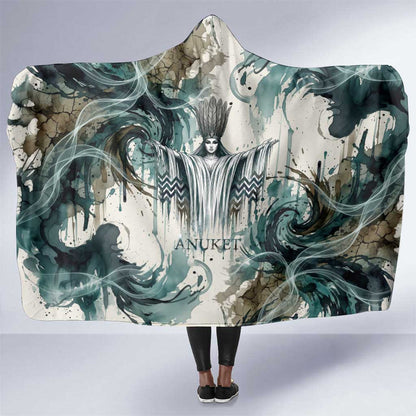 Anuket Egyptian Hooded Blanket Goddess of the Nile Flowing Water Gazelle Spirit The Embracer