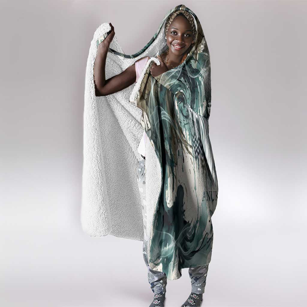 Anuket Egyptian Hooded Blanket Goddess of the Nile Flowing Water Gazelle Spirit The Embracer