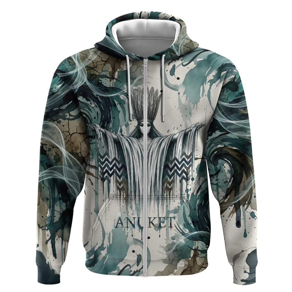 Anuket Egyptian Hoodie Goddess of the Nile Flowing Water Gazelle Spirit The Embracer