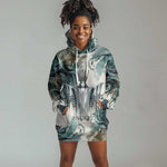 Anuket Egyptian Hoodie Dress Goddess of the Nile Flowing Water Gazelle Spirit The Embracer