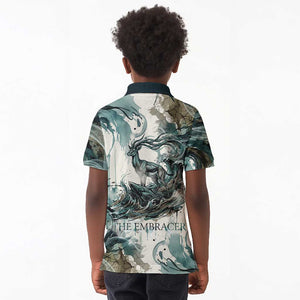 Anuket Egyptian Kid Polo Shirt Goddess of the Nile Flowing Water Gazelle Spirit The Embracer