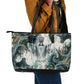 Anuket Egyptian Leather Tote Bag Goddess of the Nile Flowing Water Gazelle Spirit The Embracer