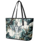 Anuket Egyptian Leather Tote Bag Goddess of the Nile Flowing Water Gazelle Spirit The Embracer