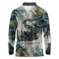 Anuket Egyptian Long Sleeve Polo Shirt Goddess of the Nile Flowing Water Gazelle Spirit The Embracer
