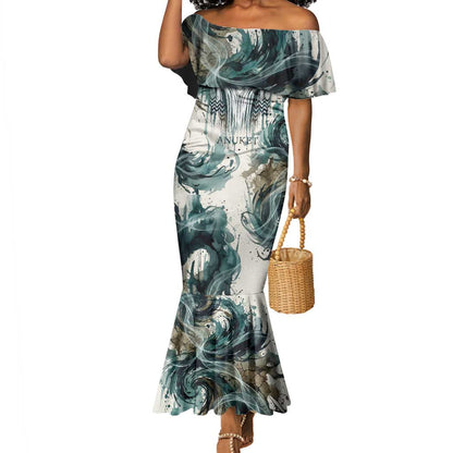 Anuket Egyptian Mermaid Dress Goddess of the Nile Flowing Water Gazelle Spirit The Embracer