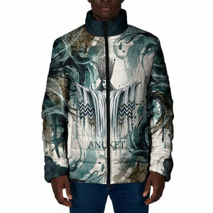 Anuket Egyptian Padded Jacket Goddess of the Nile Flowing Water Gazelle Spirit The Embracer
