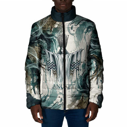 Anuket Egyptian Padded Jacket Goddess of the Nile Flowing Water Gazelle Spirit The Embracer
