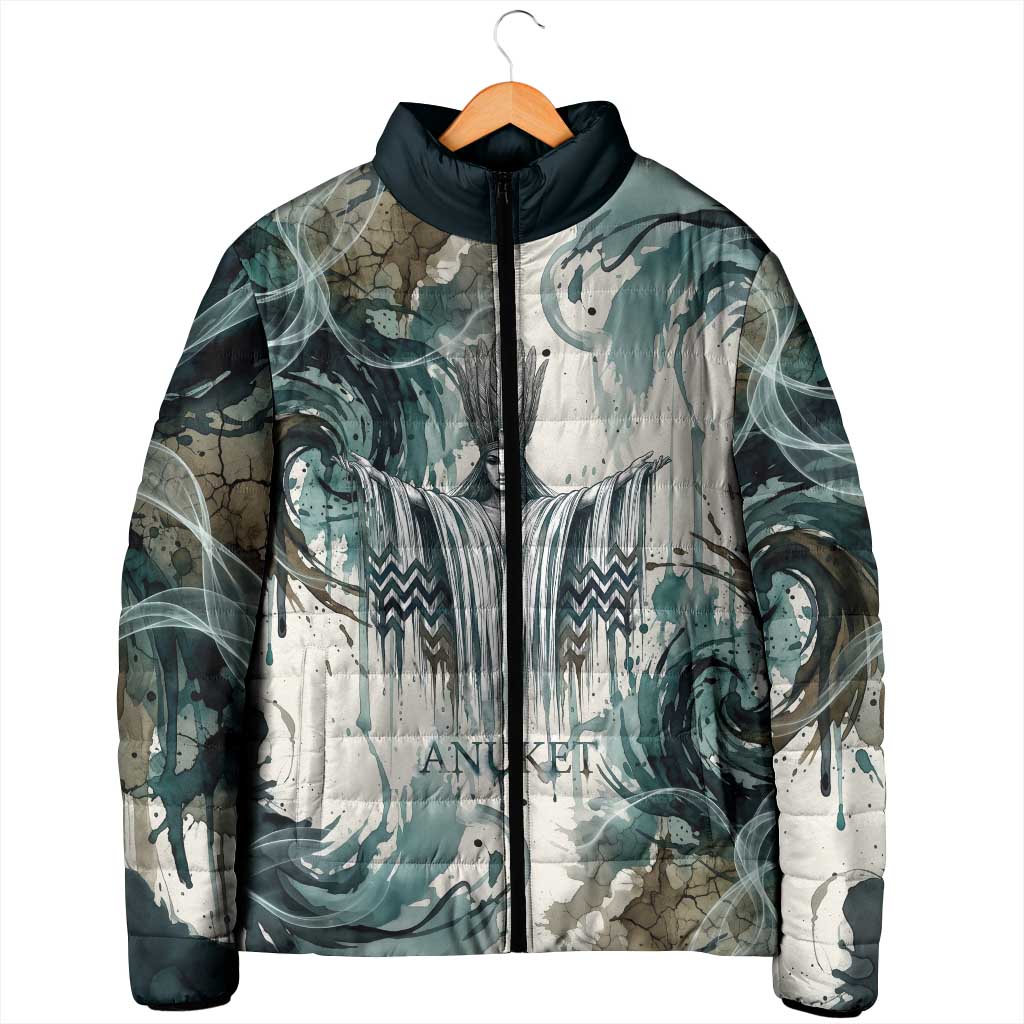 Anuket Egyptian Padded Jacket Goddess of the Nile Flowing Water Gazelle Spirit The Embracer