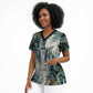 Anuket Egyptian Scrub Top Goddess of the Nile Flowing Water Gazelle Spirit The Embracer