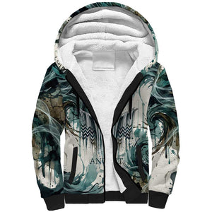 Anuket Egyptian Sherpa Hoodie Goddess of the Nile Flowing Water Gazelle Spirit The Embracer