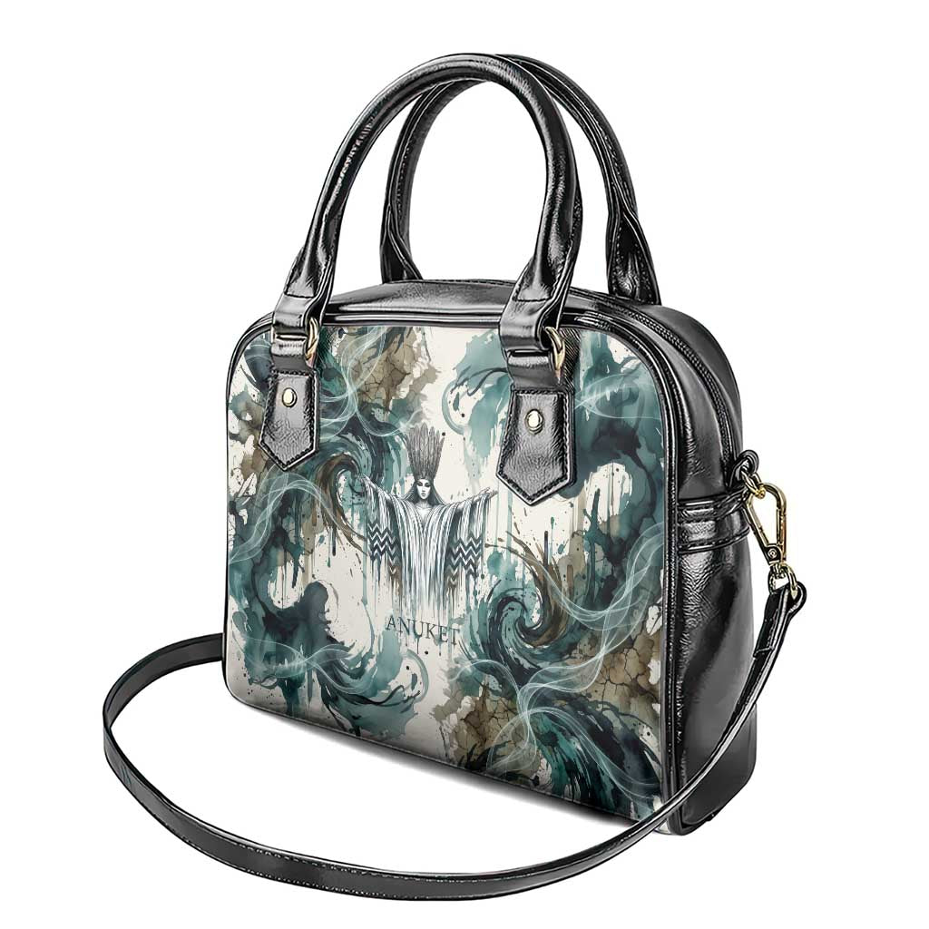 Anuket Egyptian Shoulder Handbag Goddess of the Nile Flowing Water Gazelle Spirit The Embracer