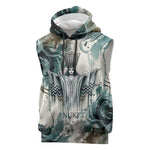 Anuket Egyptian Sleeveless Hoodie Goddess of the Nile Flowing Water Gazelle Spirit The Embracer