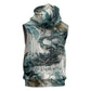 Anuket Egyptian Sleeveless Hoodie Goddess of the Nile Flowing Water Gazelle Spirit The Embracer