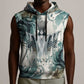 Anuket Egyptian Sleeveless Hoodie Goddess of the Nile Flowing Water Gazelle Spirit The Embracer