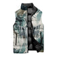 Anuket Egyptian Sleeveless Puffer Jacket Goddess of the Nile Flowing Water Gazelle Spirit The Embracer