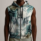 Anuket Egyptian Sleeveless Zip Hoodie Goddess of the Nile Flowing Water Gazelle Spirit The Embracer