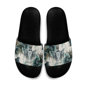 Anuket Egyptian Slide Sandals Goddess of the Nile Flowing Water Gazelle Spirit The Embracer
