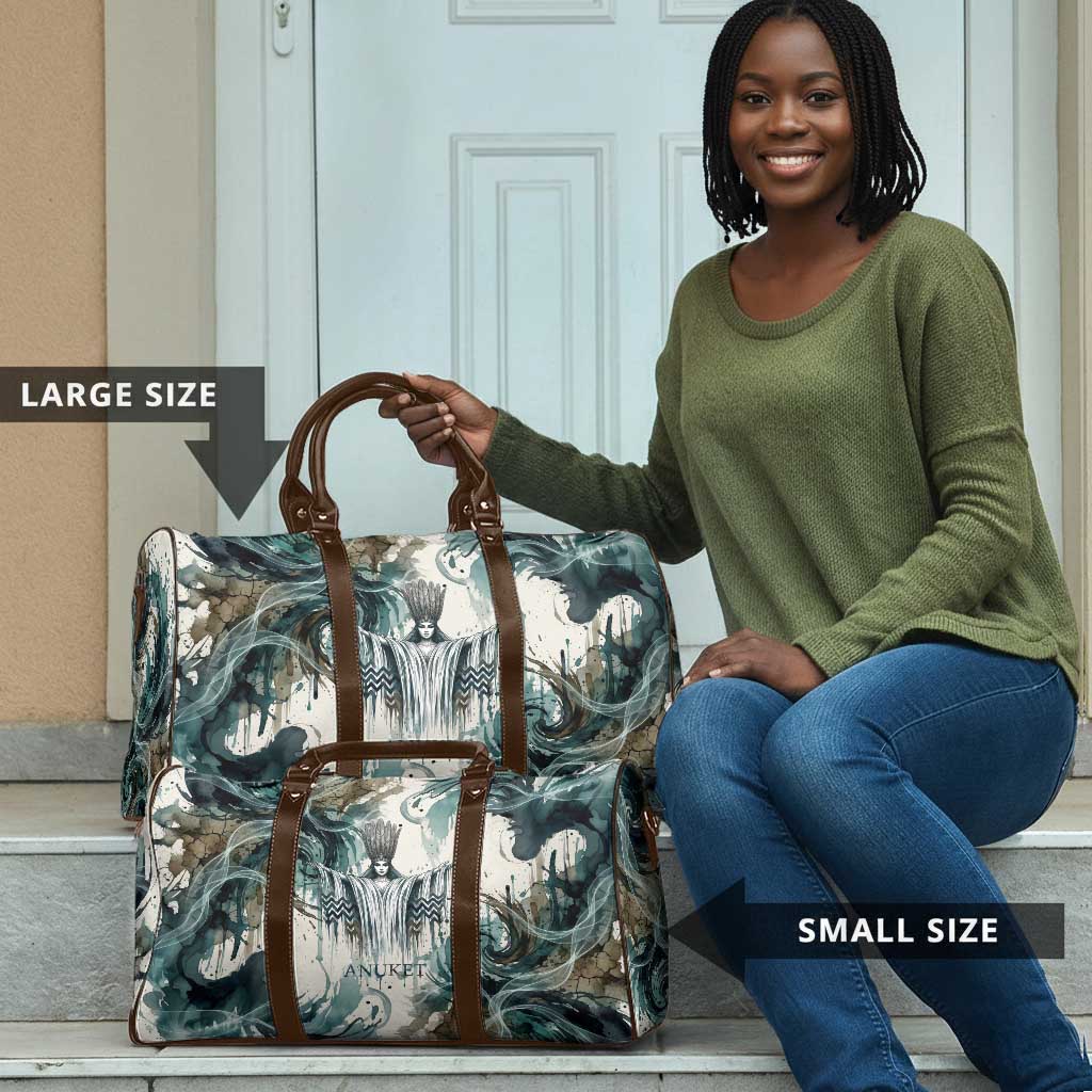 Anuket Egyptian Travel Bag Goddess of the Nile Flowing Water Gazelle Spirit The Embracer