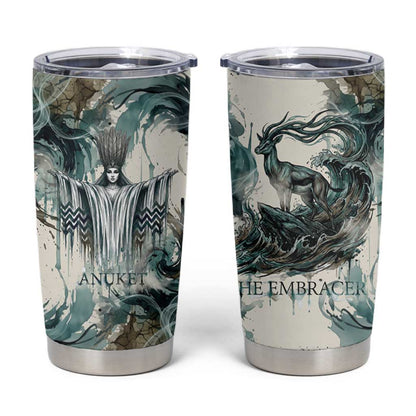 Anuket Egyptian Tumbler Cup Goddess of the Nile Flowing Water Gazelle Spirit The Embracer