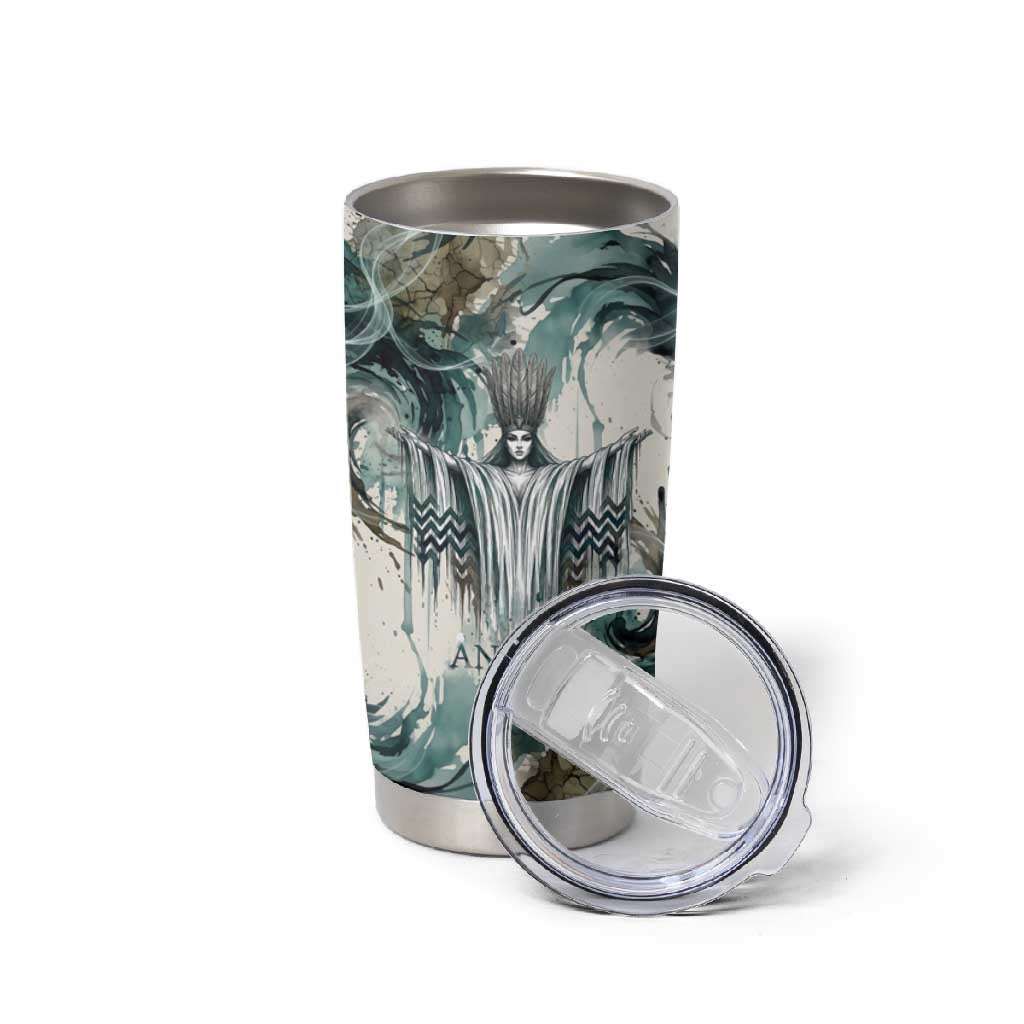 Anuket Egyptian Tumbler Cup Goddess of the Nile Flowing Water Gazelle Spirit The Embracer