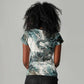 Anuket Egyptian Women V-Neck T-Shirt Goddess of the Nile Flowing Water Gazelle Spirit The Embracer