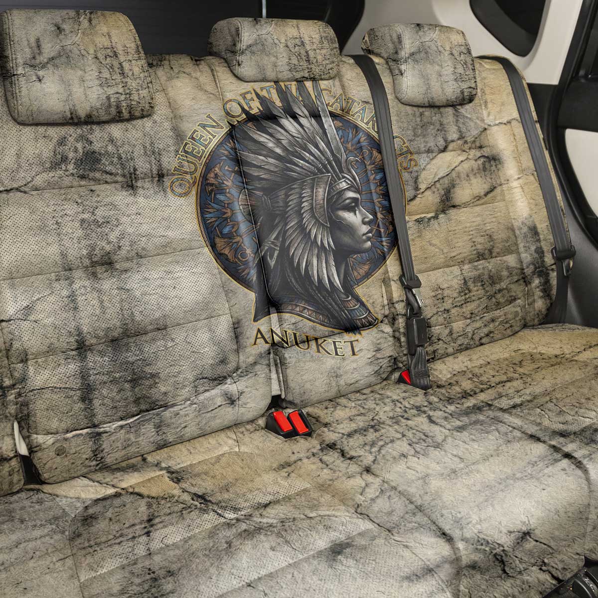 Anuket Back Car Seat Cover Egyptian Queen of the Cataracts Ankh Symbol