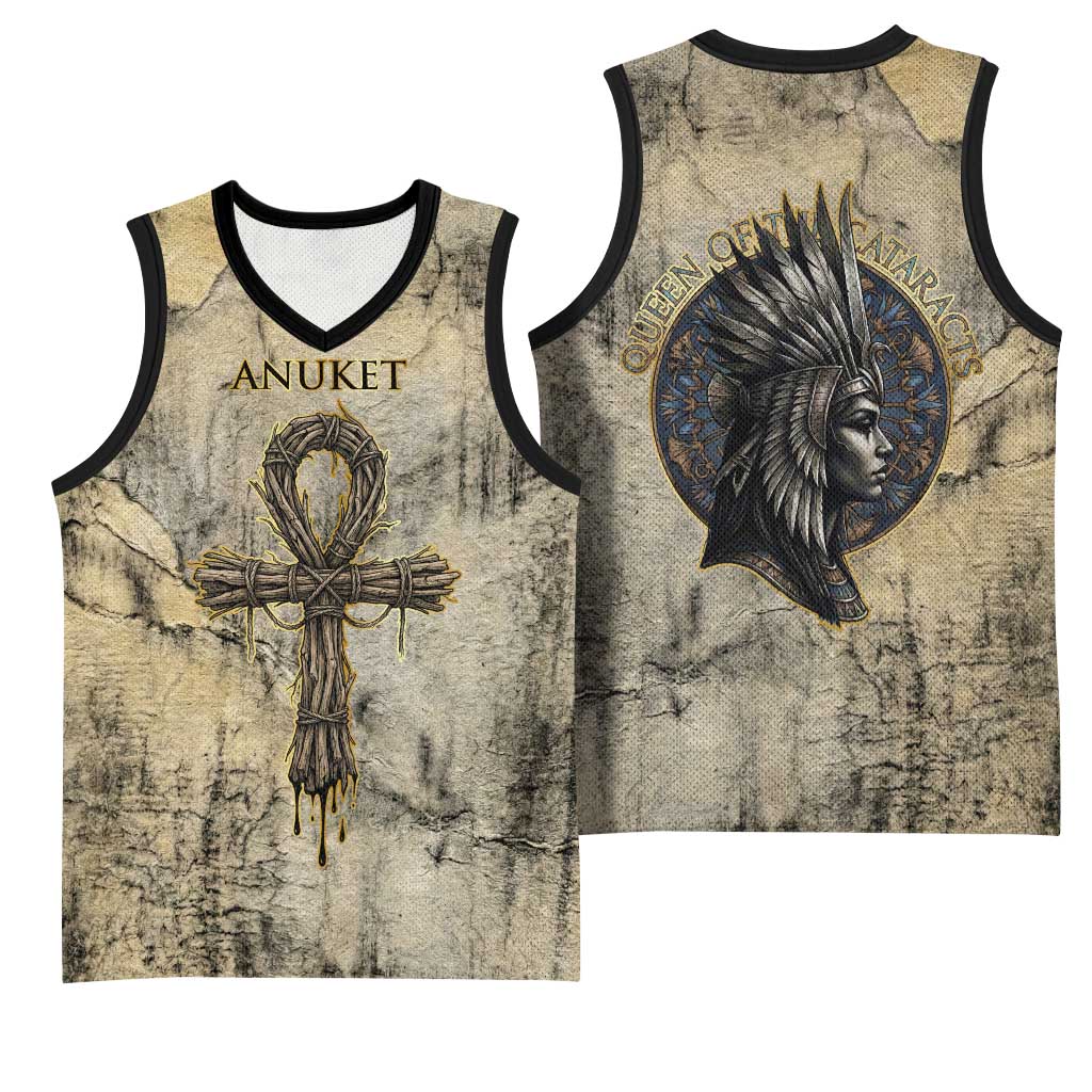Anuket Basketball Jersey Egyptian Queen of the Cataracts Ankh Symbol