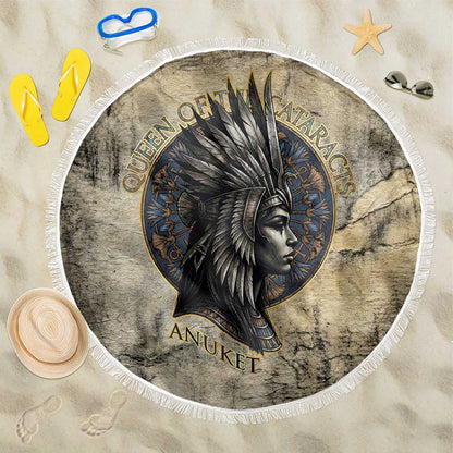 Anuket Beach Blanket Egyptian Queen of the Cataracts Ankh Symbol