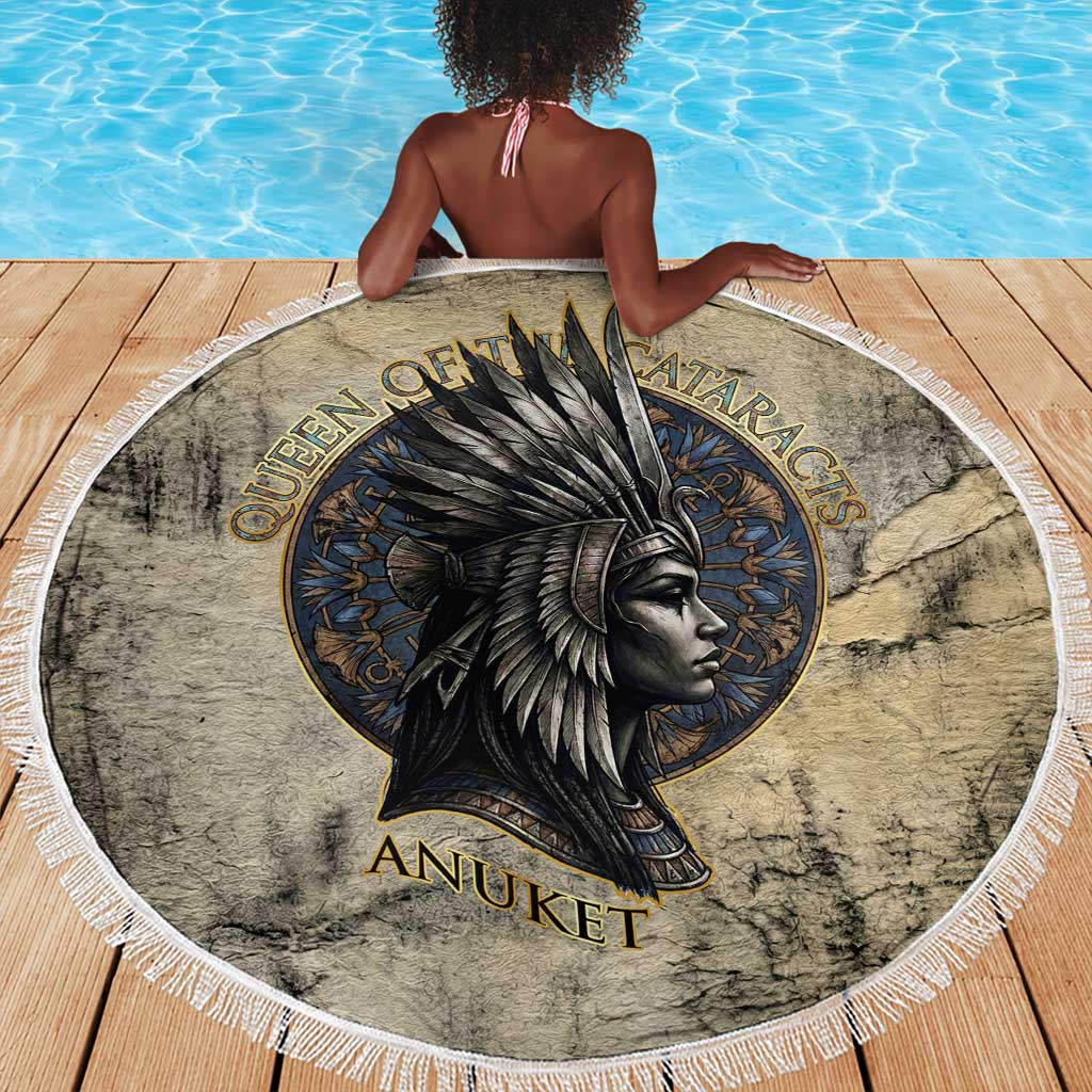 Anuket Beach Blanket Egyptian Queen of the Cataracts Ankh Symbol