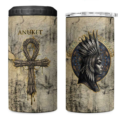 Anuket 4 in 1 Can Cooler Tumbler Egyptian Queen of the Cataracts Ankh Symbol