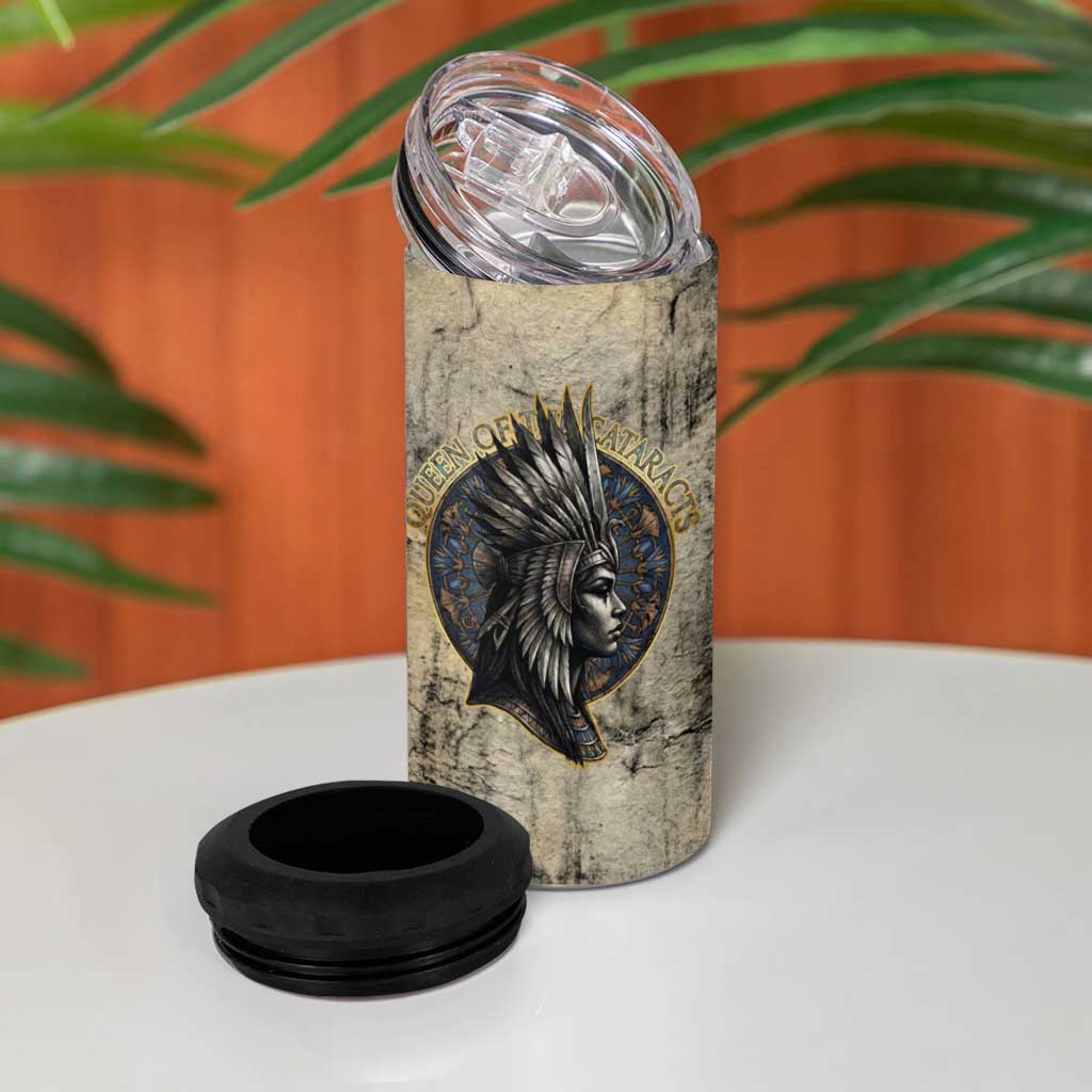 Anuket 4 in 1 Can Cooler Tumbler Egyptian Queen of the Cataracts Ankh Symbol