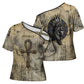 Anuket Cross Shoulder Shirt Egyptian Queen of the Cataracts Ankh Symbol