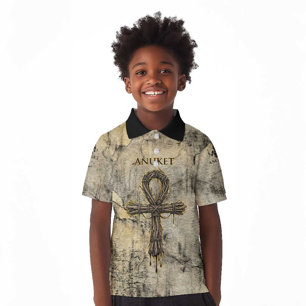 Anuket Kid Polo Shirt Egyptian Queen of the Cataracts Ankh Symbol