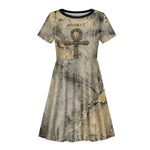 Anuket Kid Short Sleeve Dress Egyptian Queen of the Cataracts Ankh Symbol