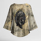 Anuket Kimono Sleeve Blouse Egyptian Queen of the Cataracts Ankh Symbol