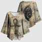 Anuket Kimono Sleeve Blouse Egyptian Queen of the Cataracts Ankh Symbol