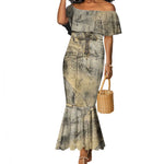 Anuket Mermaid Dress Egyptian Queen of the Cataracts Ankh Symbol