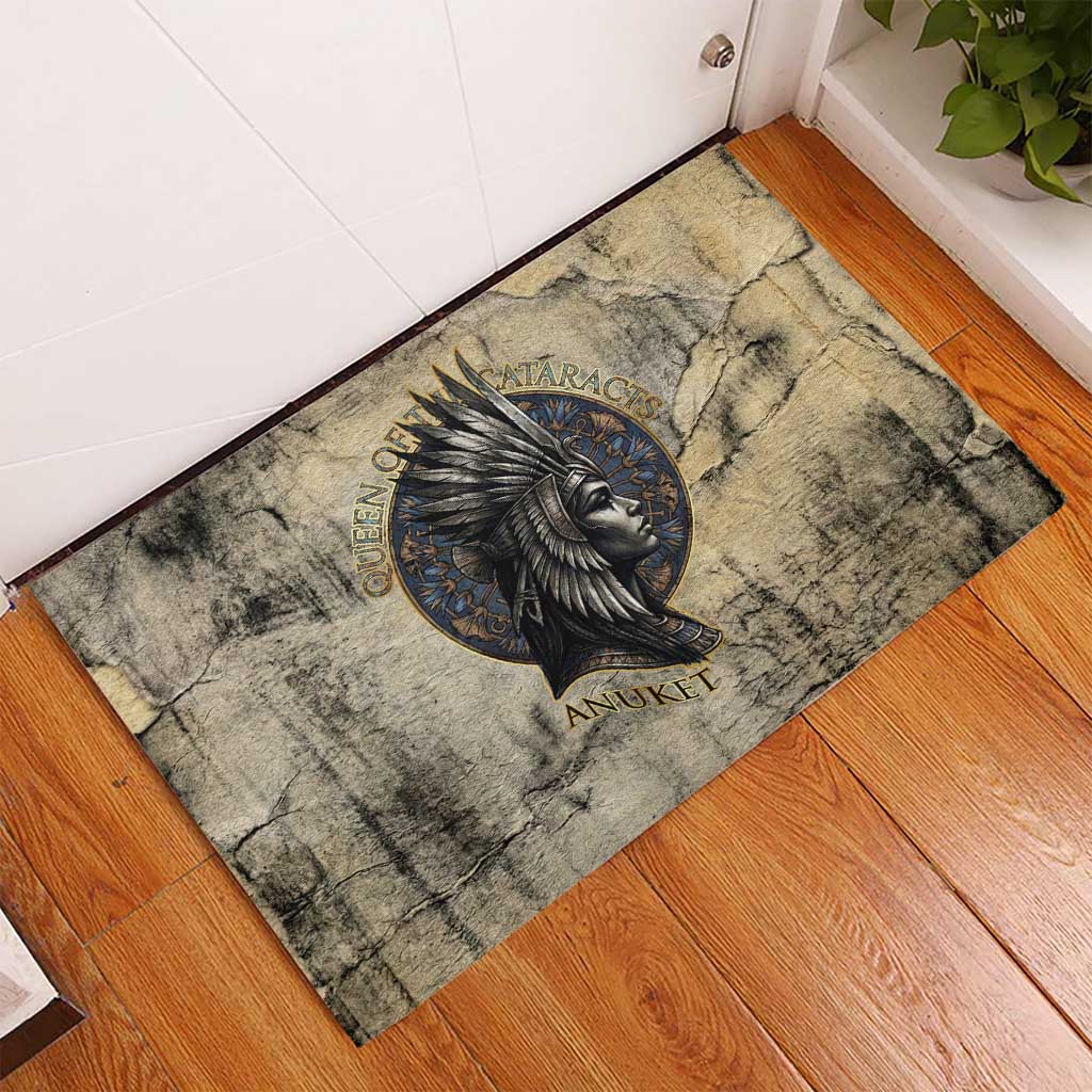 Anuket Rubber Doormat Egyptian Queen of the Cataracts Ankh Symbol