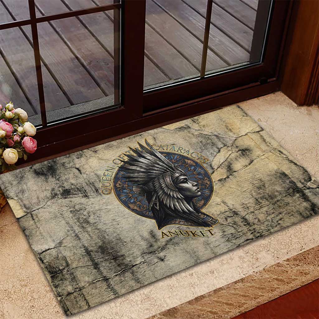 Anuket Rubber Doormat Egyptian Queen of the Cataracts Ankh Symbol
