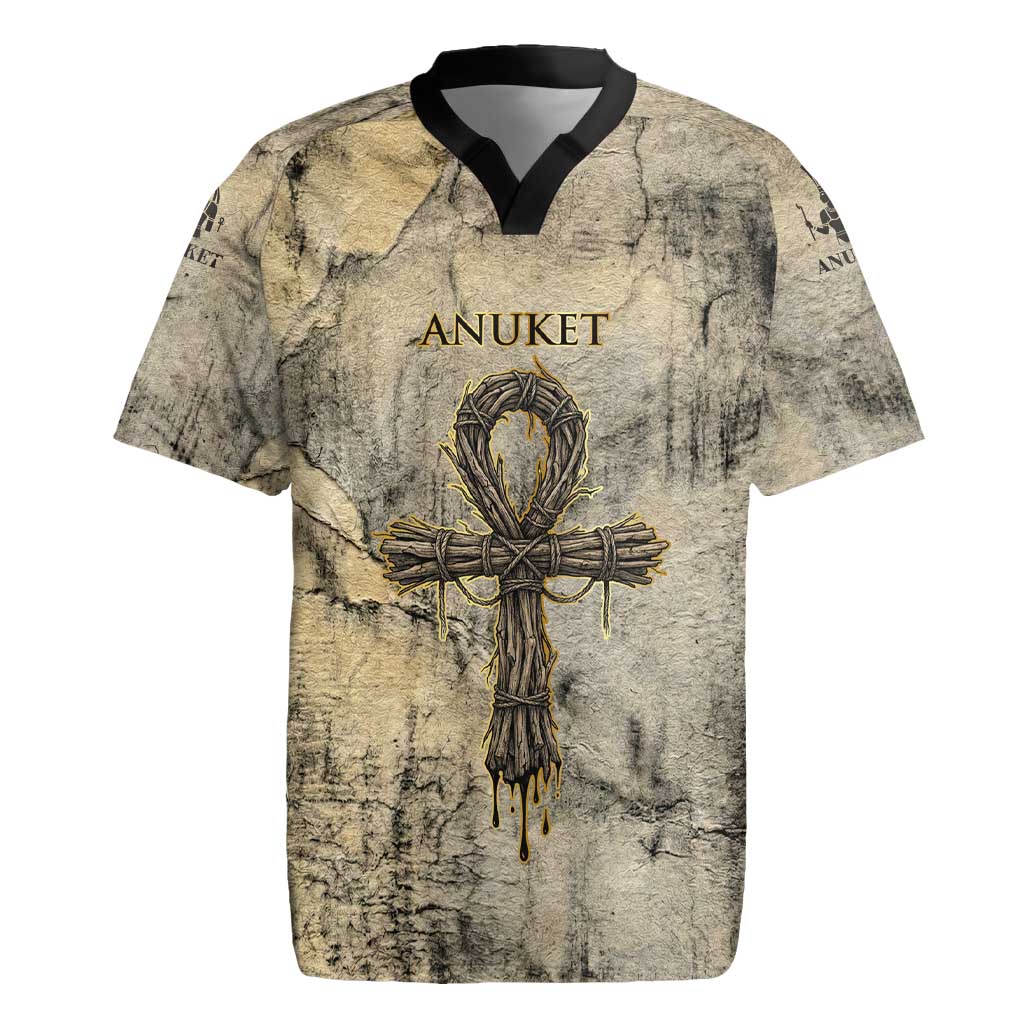 Anuket Rugby Jersey Egyptian Queen of the Cataracts Ankh Symbol