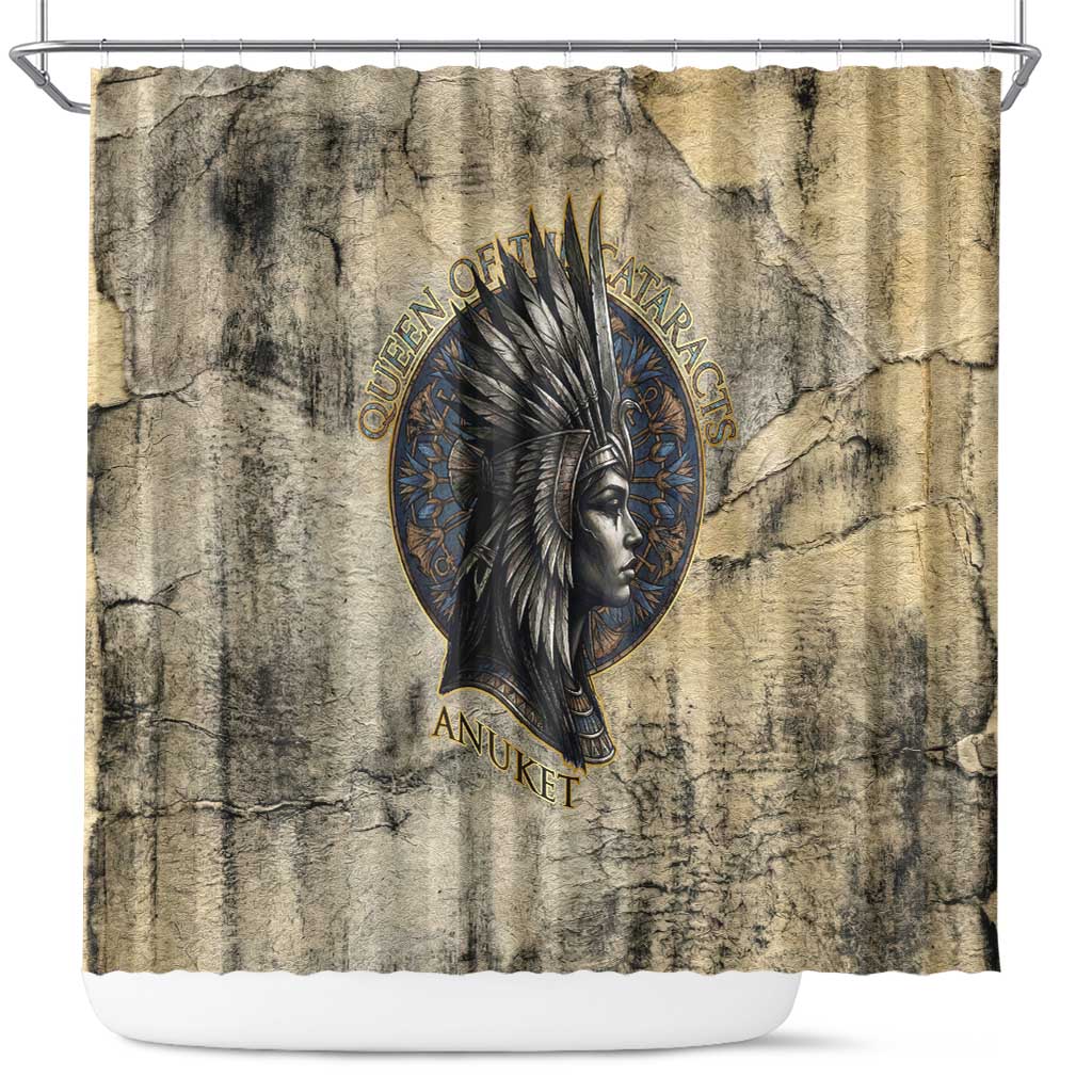 Anuket Shower Curtain Egyptian Queen of the Cataracts Ankh Symbol