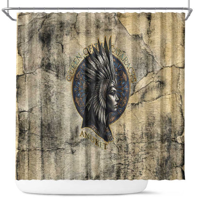 Anuket Shower Curtain Egyptian Queen of the Cataracts Ankh Symbol