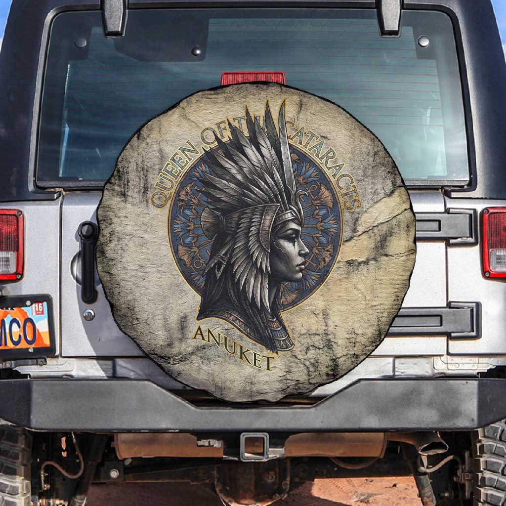 Anuket Spare Tire Cover Egyptian Queen of the Cataracts Ankh Symbol