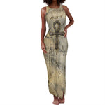 Anuket Tank Maxi Dress Egyptian Queen of the Cataracts Ankh Symbol
